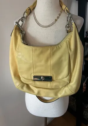 Coach yellow hobo shoulder bag leather thumbnail 1
