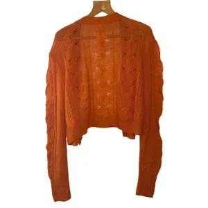 Free People Moon Sky Alpaca Cardigan Orange Zest Size L NWT‎ thumbnail 4