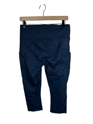 Lululemon Fast & Free Crop II Nulux 19” True‎ Navy Running Leggings Size 10 thumbnail 4