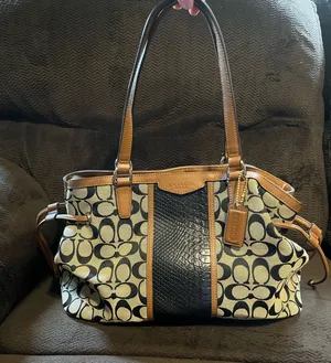 Coach Snake Stripe Signature Drawstring Carryall thumbnail 1