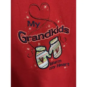 VINTAGE Grandkids Grandma Sweater Gift “My grandkids Warm My Heart” Women Medium thumbnail 3