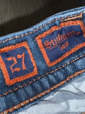 Rock revival Stephanie capri crop cropped blue jeans denim thumbnail 6