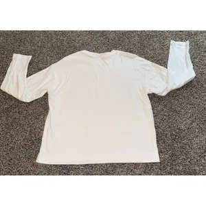 Old Navy Women's White Vintage Tee Long Sleeve Tee Size Small thumbnail 6