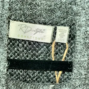 RD Style Animal Print Half Zip Turtleneck Sweater Black & Grey thumbnail 4