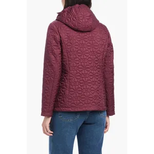 NWT!! KATE SPADE New York Water Resistant Hooded Floral Quilted Jacket X-Large thumbnail 9