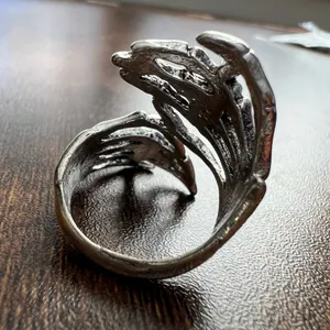 Skull skeleton ring Silver thumbnail 4