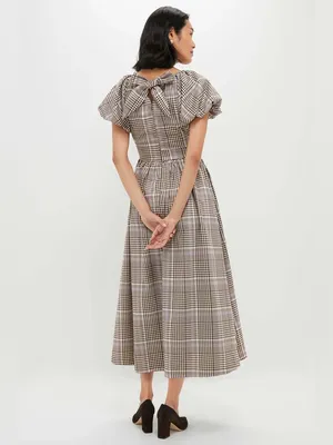 Anthropologie EN SAISON Brown Taupe Lavender Charleigh Maxi Dress thumbnail 5