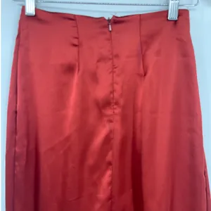 Asos Maxi Wrap Satin Skirt Sz 0 Rust Y2K Minimalist Formal Bias Sleek Modern thumbnail 5