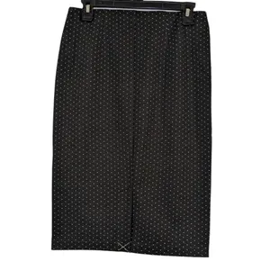 Loft Skirt Women’s Size S Black Polka Dots Pencil Casual NWT thumbnail 4