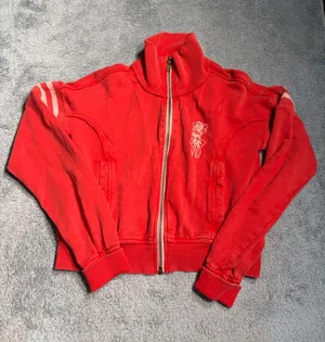 Free people school of dance New York Red Zip-Front Track Jacket sweatshirt small thumbnail 1