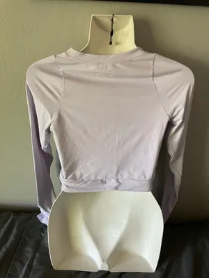 Alphalete light purple long-sleeve crop top thumbnail 4