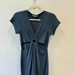O'Neill Blue Ribbed O-Ring Cutout Mini T-shirt Dress‎ Short Sleeve Small Stretch thumbnail 3