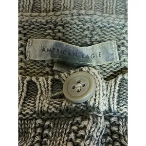 American Eagle Cable Knit Crew Neck Long Sleeve Button Cardigan Sweater Top Sz L thumbnail 3