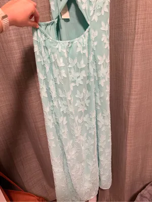 a new day Mint Green Floral Lace Maxi Dress- damaged thumbnail 3