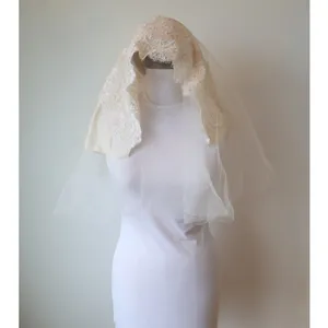 1974 Vintage Bianchi Silk Qiana Wedding Gown Lace Pearl Hood Veil Bridal Dress thumbnail 5