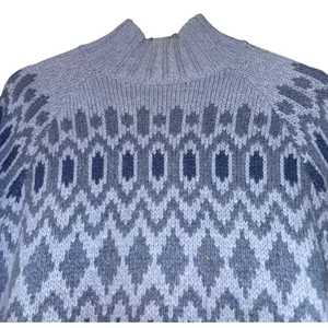 Vineyard Vines Fair Isle Merino‎ Wool Blend Mock Neck Sweater Women's Small Cozy thumbnail 3