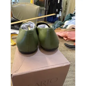 Sarto Flex Amaya 3 Square Toe Ballet‎ Flats Army Leather Size 7.5 Old Money Prep thumbnail 8