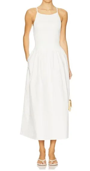 Revolve Shona Joy “Aliah” High Neck Midi Dress in Ivory, size XS thumbnail 1