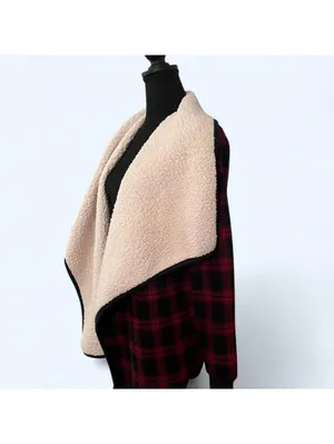 Vintage Abercrombie and Fitch cottagecore plaid sherpa lined jacket Size Small thumbnail 6