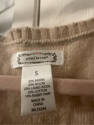 Y2K Aphorism Cream Sleeveless Knit Tank with Decorative Buttons thumbnail 2