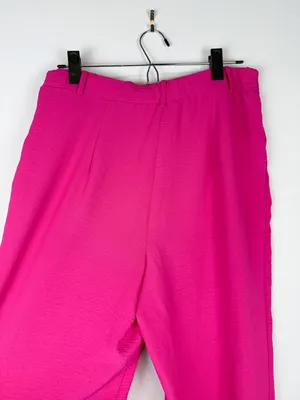 Adrienne Vittadini Hot Pink Gauzy Wide Leg Trousers Size Medium thumbnail 8