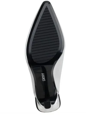NEW $139 DKNY Cadena Mule 9 M, SILVER Slip on thumbnail 4