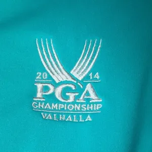 Adidas Golf Womens Puremotion Sleeveless Polo‎ Shirt Teal 2014 PGA Valhalla L thumbnail 2