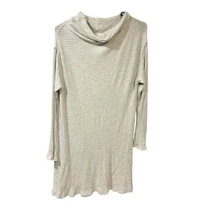 Free People We The Free Lover Rib Pullover Top Back Splits Cowl Neck Size Large thumbnail 2