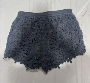 Abercrombie & Fitch Black Floral Crochet Lace Shorts Small thumbnail 1