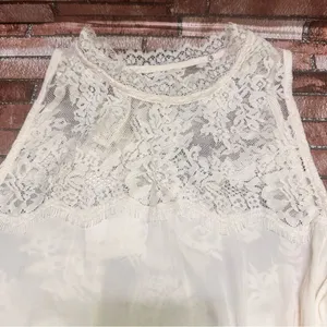 Free People cream Lace open crossover top L thumbnail 5