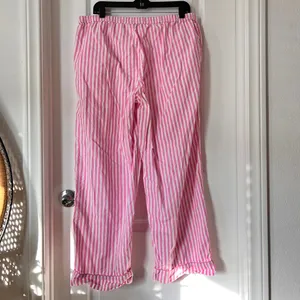 Bon‎ Artis Pink Striped Cat Embroidery Pajama Set 100% Cotton Women’s Size 1 thumbnail 7