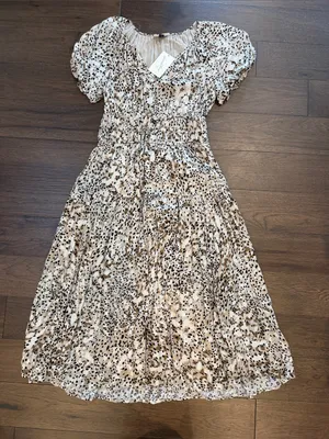 Universal Threads Puff Short Sleeve Midi Dress Size Small NWT - C1-094 thumbnail 1