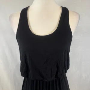 Lush black jersey knit maxi dress size medium thumbnail 3