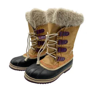 Sorel Joan of Arctic Waterproof Snow Boots Womens Size 6 Suede Faux Fur Mid Calf thumbnail 1
