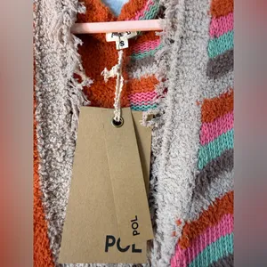 POL Colorful Striped Women's Sweater Cardigan thumbnail 3