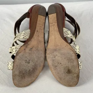 Rebecca Minkoff Strappy Leather Wedge Sandal in‎ Snakeskin Size 6.5 thumbnail 4