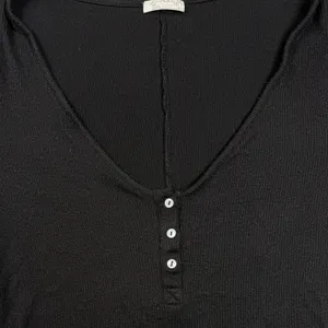 Free People Intimately Black Ribbed Long Sleeve Henley Top Size XS thumbnail 2