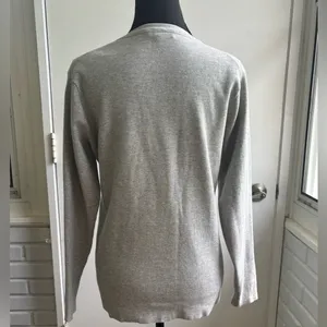 Peter Millar Gray Cotton Blend‎ Sweater medium winter holiday workwear thumbnail 4