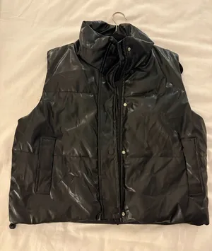 Leather puffer Black Size M thumbnail 1