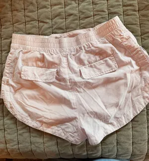 Urban Outfitters Blush Pink Utility Cargo Dolphin Hem Shorts Size Small thumbnail 1