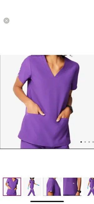 Purple figs scrub top size small thumbnail 9
