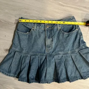 Denim Pleated‎ Mini Skirt Blue Size undefined thumbnail 7