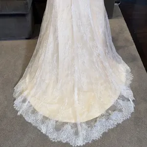 Women’s Strapless Formal Wedding Party Dress Size 4 &extra long train cape *READ thumbnail 6