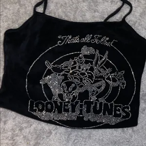 Dolls Kill x Looney Tunes Double‑Tie Rhinestone Halter Top – Size S thumbnail 3