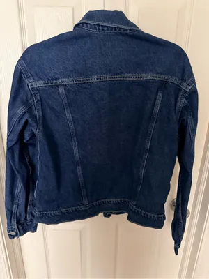 Old Navy Dark Blue Denim Jean Jacket thumbnail 5