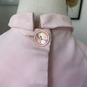 Vintage 60s Red Velveteen Shift Dress Pink Cropped Blouse XS thumbnail 14