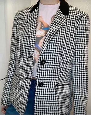 Gingham Vintage Blazer Multiple Size M thumbnail 1