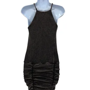 Free People FP One XS Katya Thermal Bodycon Mini Dress Brown Textured Ruched‎ thumbnail 13