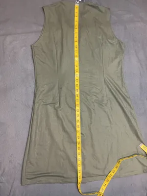 MNG Mango Sleeveless Button-Front Mini Dress Olive Green Size XL thumbnail 9