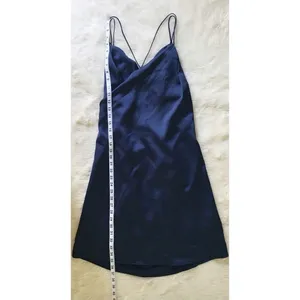 THE JETSET DIARIES Mini Satin Slip Dress Medium Navy Blue Homecoming Prom Formal thumbnail 14